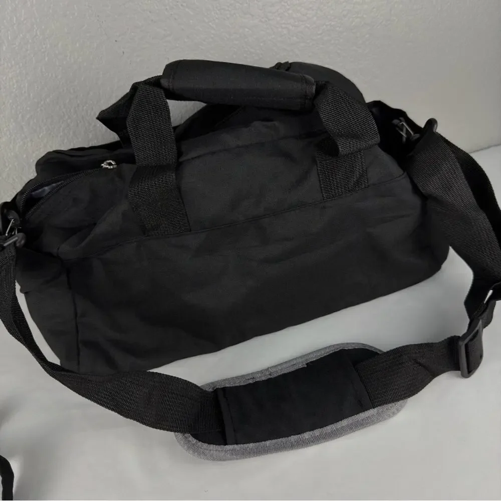 NWOT Classic Black Duffel Bag with Padded Strap